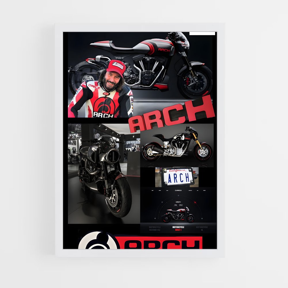 Poster Arch magnifique motorcycle – affiche Arch Motorcycle (vue 3)